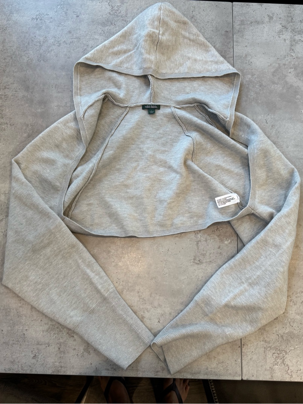 Wild Fable  Gray Cropped Hoodie shrug